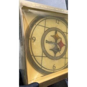 Pittsburgh Steelers Art-Glass Wall Clock NFL-PST-274 The Memory Company New Box